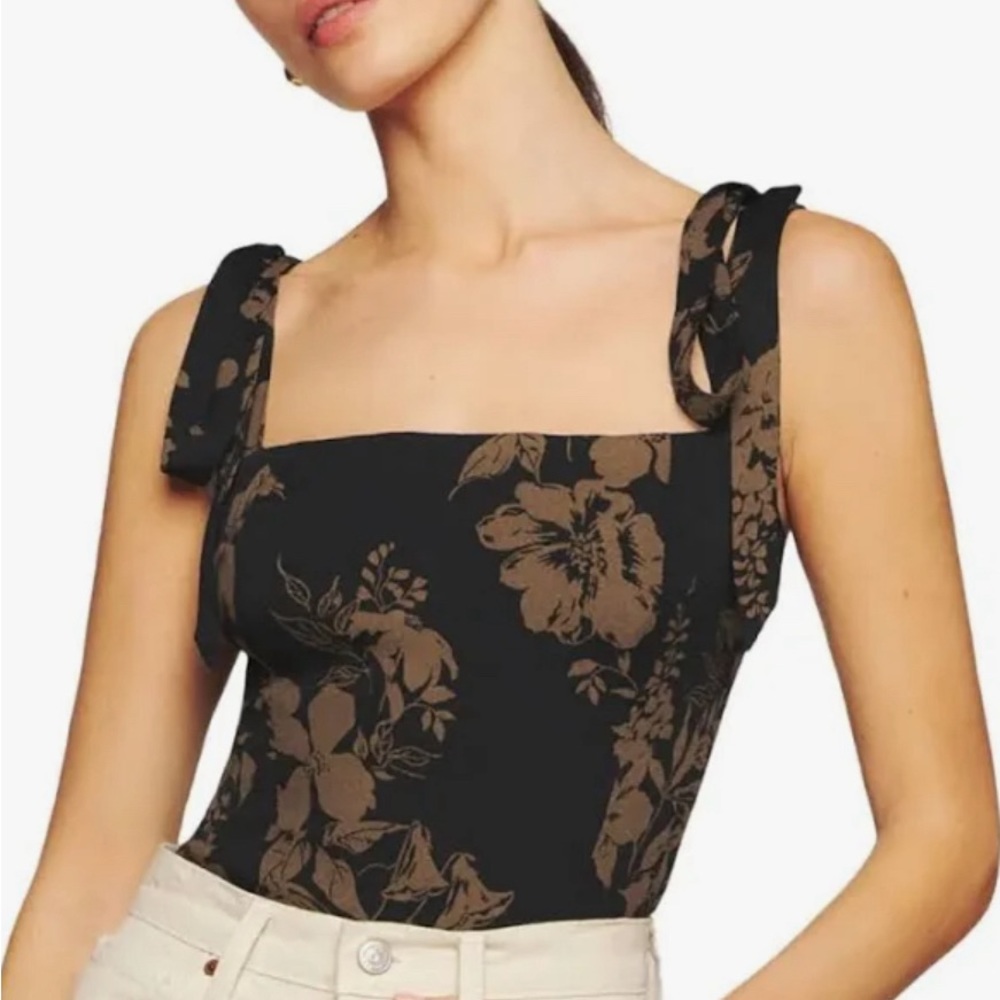 Reformation Elmira Top In Night Garden